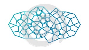 Abstract Organic Network Pattern for Connectivity & Data Flow, vector design Generative AI