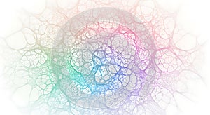 Abstract Neural Network with Pastel Gradient