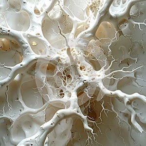 Abstract Organic Network of White Structures