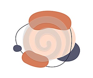 Abstract organic shapes design. Fluid circle geometric elements and background, space for text. Creative natural trendy
