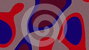 Abstract Organic Shapes in Red and Blue