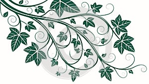 Abstract organic vine pattern, flowing natural elegance, vector design Generative AI