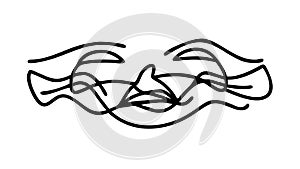 Abstract Organic Wave Pattern, vector design Generative AI