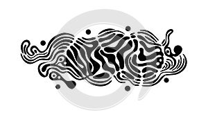 Abstract Organic Wavy Pattern, Fluid Textured Design, vector design Generative AI