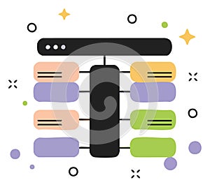 Abstract Organization Chart Illustration