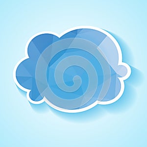 Abstract origami background with geometric polygonal cloud