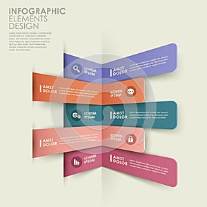 Abstract origami banner infographics