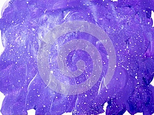 Abstract original painting. Hand drawn, starry purple sky, nebula, impressionism style, violet color texture, brush strokes,