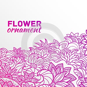 Abstract ornament flower background concept.