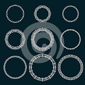 Abstract ornamental lace frames set for use in design