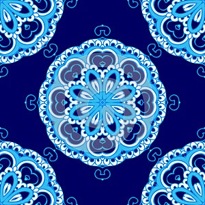 Abstract ornamental vector snowflake pattern