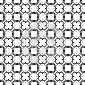 Abstract ornate geometric petals grid background. Seamless pattern. Vector. EPS