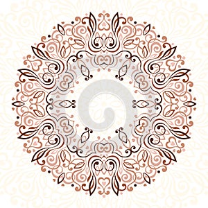 Abstract Ornate Mandala. Decorative frame for design.