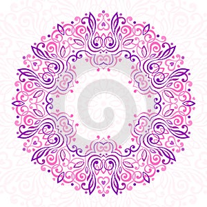 Abstract Ornate Mandala. Decorative frame for design.