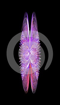 Abstract Ouster Shell Isolated On Black Background, 3d render
