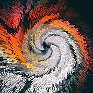 Abstract Outburst Whirl Rotating Movement Design