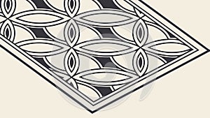 Abstract Oval Geometric Seamless Pattern, vector design Generative AI