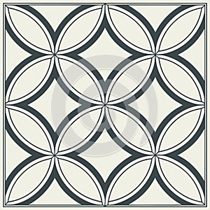 Abstract Oval Interlocking Geometric Vector Pattern, vector design Generative AI