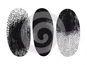 Abstract Black Oval Textures