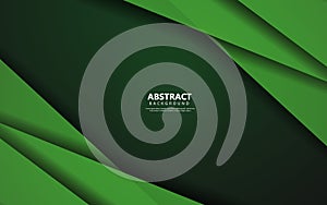 Abstract overlap papercut green color paint wall background