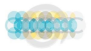 Abstract Overlapping Bubble Pattern Vector for Modern Art, vector design Generative AI