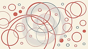 Abstract Overlapping Circles Background, Dynamic Geometric Pattern, vector design Generative AI