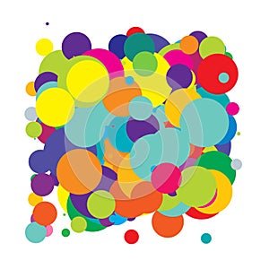 Abstract overlapping circles design element vector illustraiton