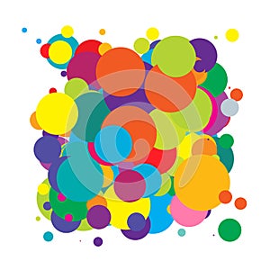 Abstract overlapping circles design element vector illustraiton