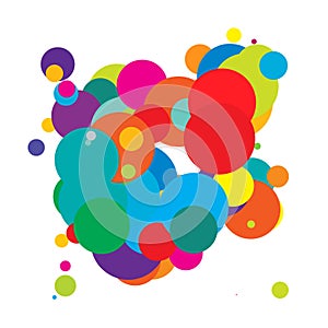 Abstract overlapping circles design element vector illustraiton