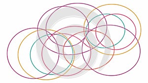 Abstract Overlapping Circular Lines Pattern Graphic, vector design Generative AI