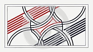 Abstract Overlapping Circular Lines Pattern Vector, vector design Generative AI