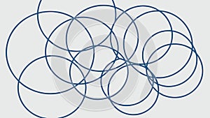 Abstract Overlapping Circular Lines Pattern, vector design Generative AI