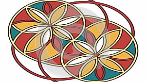 Abstract Overlapping Circular Patterns for Modern Design, vector design Generative AI