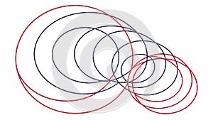Abstract Overlapping Circular Shapes, vector design Generative AI
