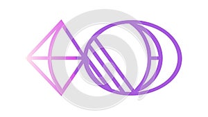 Abstract Overlapping Geometric Forms: Dynamic Gradient Design, vector design Generative AI