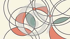 Abstract Overlapping Lines, Retro Geometric Pattern, vector design Generative AI