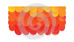 Abstract Overlapping Orange and Red Scale Pattern Vector, vector design Generative AI