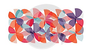 Abstract Overlapping Petal Shapes Colorful Design, vector design Generative AI