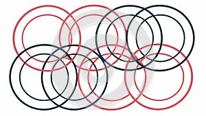 Abstract Overlapping Rings Dynamic Design Element, vector design Generative AI
