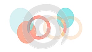 Abstract Overlapping Rings Fluid Geometric Vector Design, vector design Generative AI