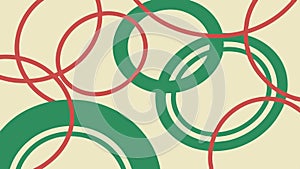 Abstract Overlapping Rings Geometric Pattern, Modern Interconnected Design, vector design Generative AI