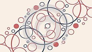 Abstract Overlapping Rings Pattern, vector design Generative AI