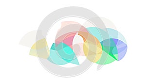 Abstract Overlapping Shapes: Dynamic and Colorful Design Element, vector design Generative AI