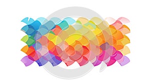 Abstract Overlapping Shapes Vector. Modern Geometric Pattern, vector design Generative AI