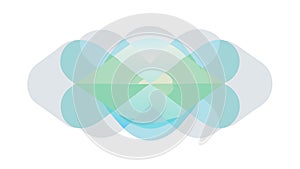 Abstract Overlapping Translucent Blue Shapes Vector, vector design Generative AI