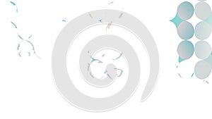 Abstract overlapping translucent circular shapes pattern, vector design Generative AI