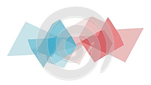 Abstract Overlapping Transparent Triangles, vector design Generative AI