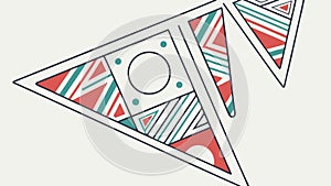 Abstract Overlapping Triangles. Dynamic Geometric Pattern, vector design Generative AI
