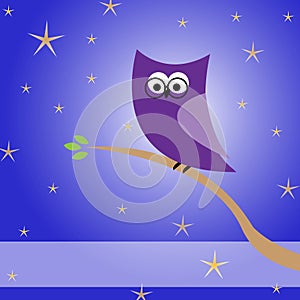 Abstract owl in the night