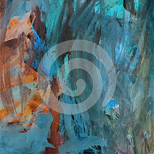 Abstract pained canvas photo